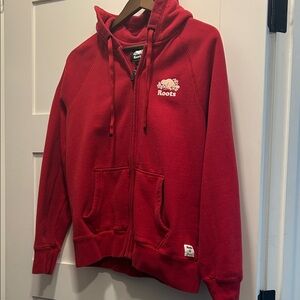 Roots Classic Red Zip-Up Hoodie